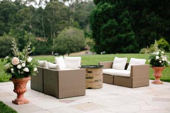 Fire Pit and Outdoor Furniture - Photo Courtesy of Gladys Jem Photography 